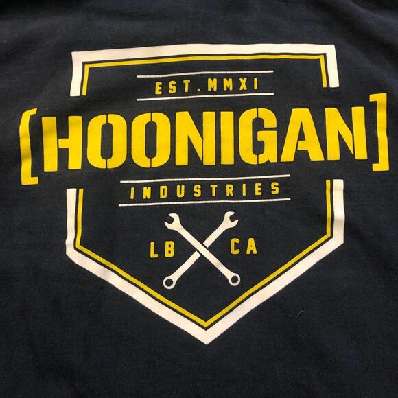 Men’s Navy Hoonigan Industries Racing Full Zip Hoodie - Picture 4 of 4